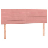 Têtes de lit 2 pcs Rose 72x5x78/88 cm Velours