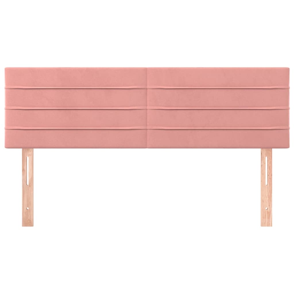 Têtes de lit 2 pcs Rose 72x5x78/88 cm Velours