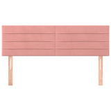 Têtes de lit 2 pcs Rose 72x5x78/88 cm Velours