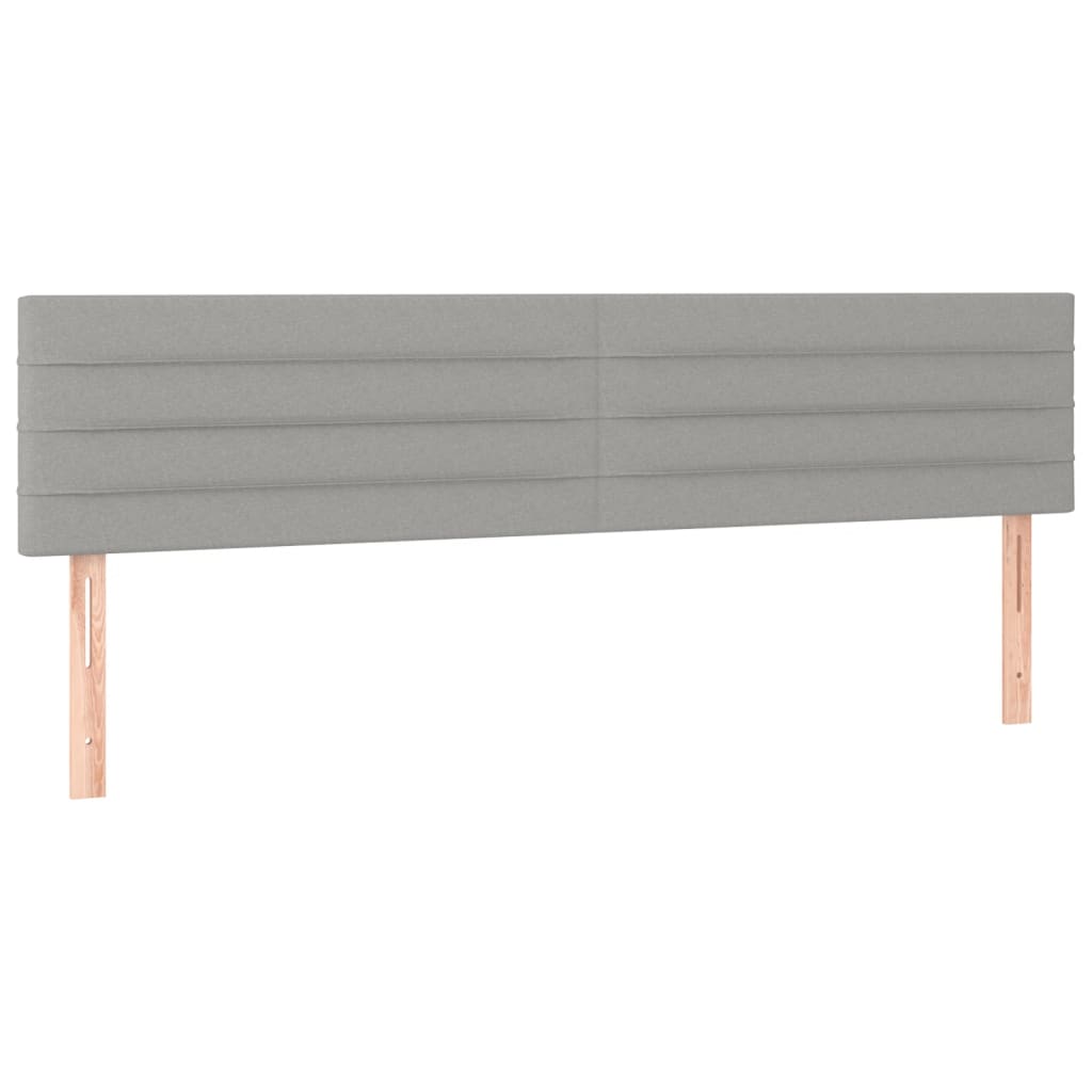 Têtes de lit 2 pcs Gris clair 80x5x78/88 cm Tissu