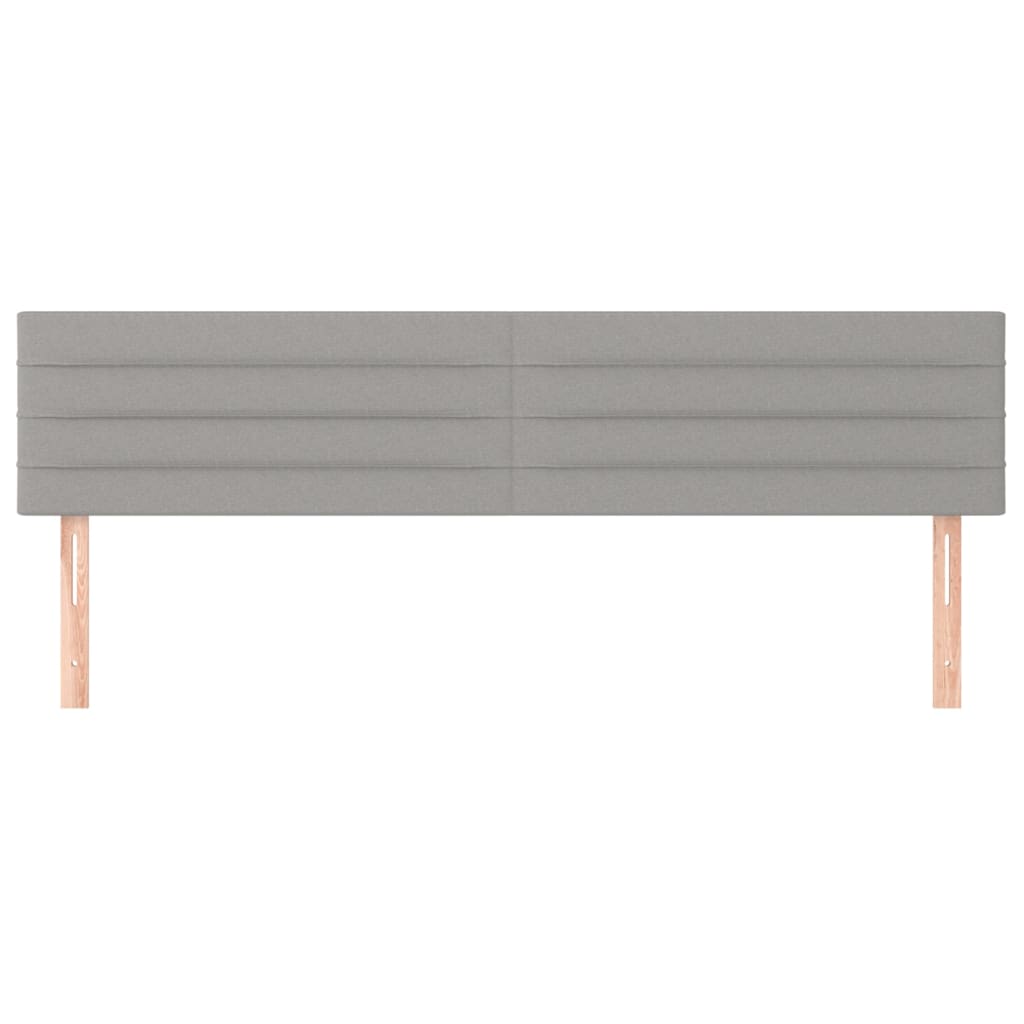 Têtes de lit 2 pcs Gris clair 80x5x78/88 cm Tissu