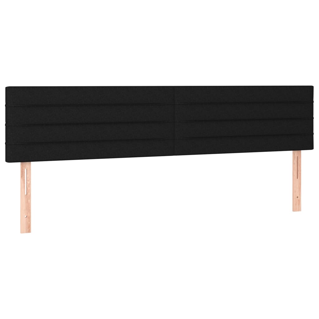 Têtes de lit 2 pcs Noir 80x5x78/88 cm Tissu