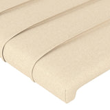 Têtes de lit 2 pcs Crème 80x5x78/88 cm Tissu