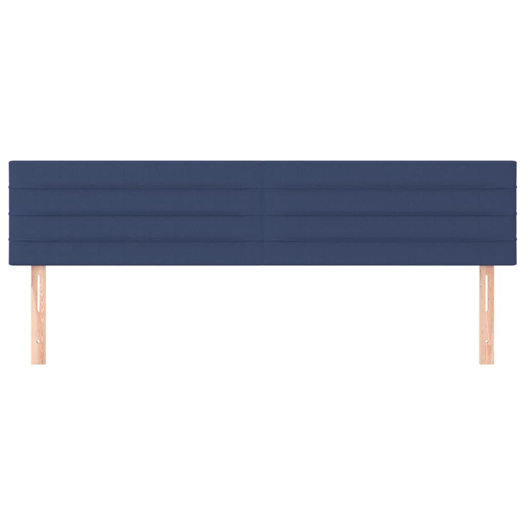 Têtes de lit 2 pcs Bleu 80x5x78/88 cm Tissu