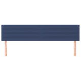 Têtes de lit 2 pcs Bleu 80x5x78/88 cm Tissu