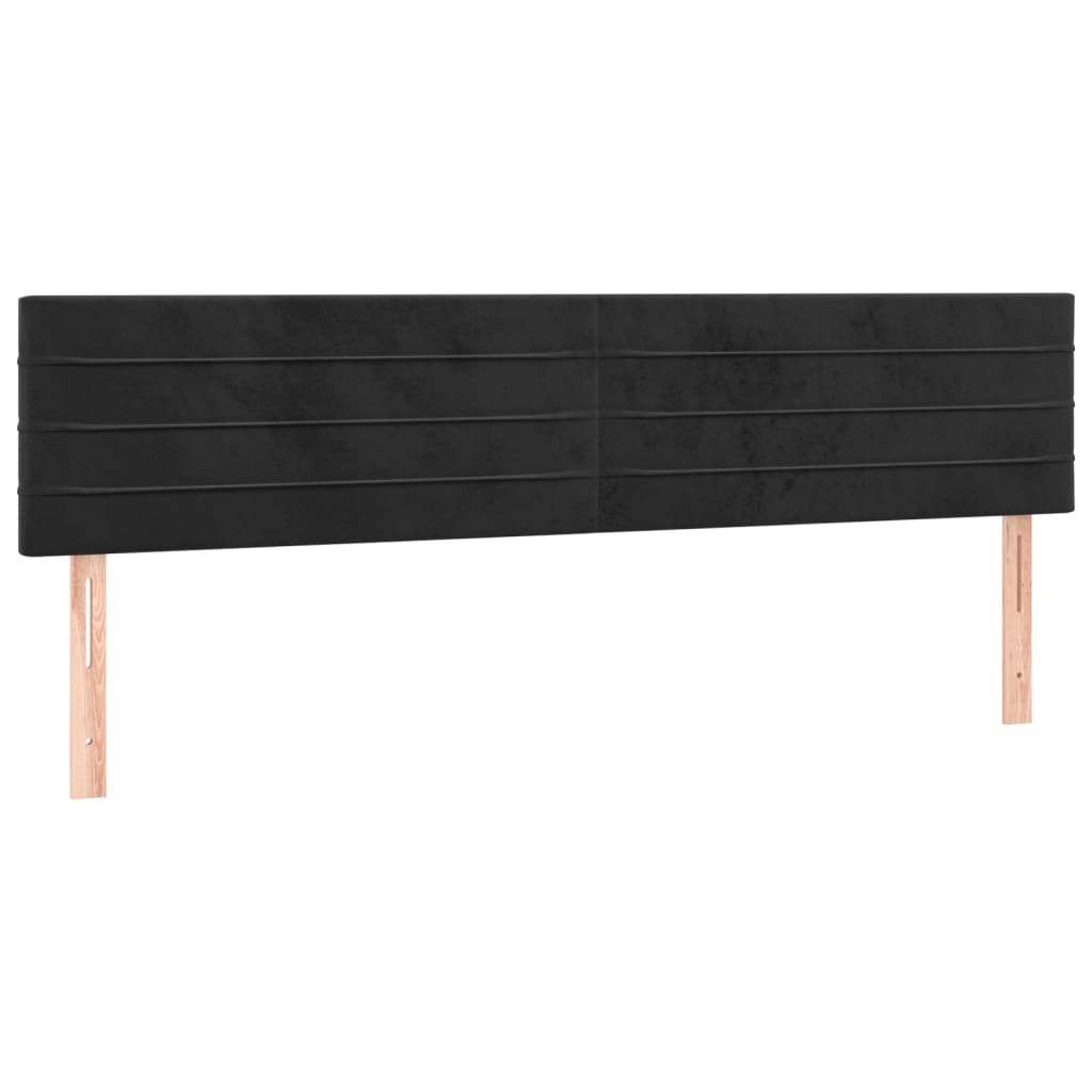 Têtes de lit 2 pcs Noir 80x5x78/88 cm Velours