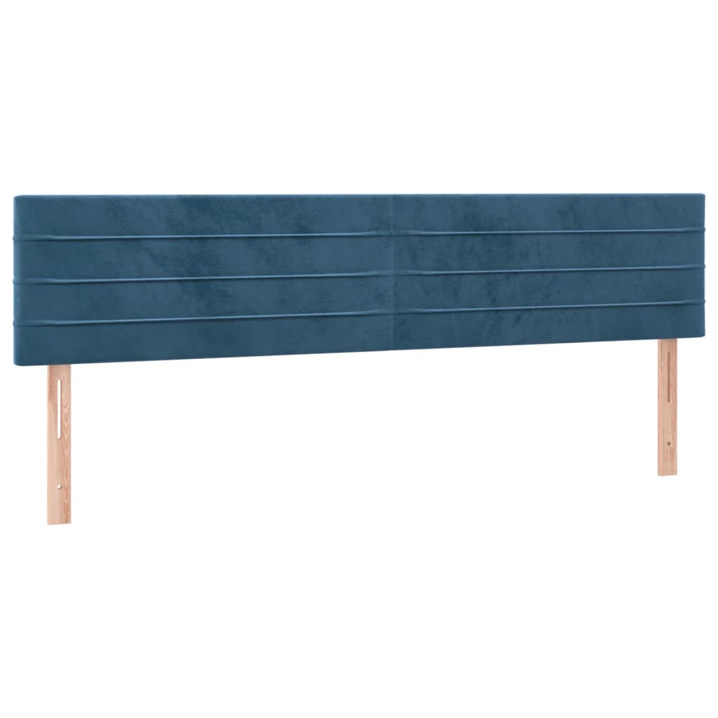 Têtes de lit 2 pcs Bleu foncé 80x5x78/88 cm Velours