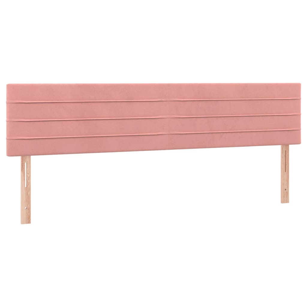 Têtes de lit 2 pcs Rose 80x5x78/88 cm Velours