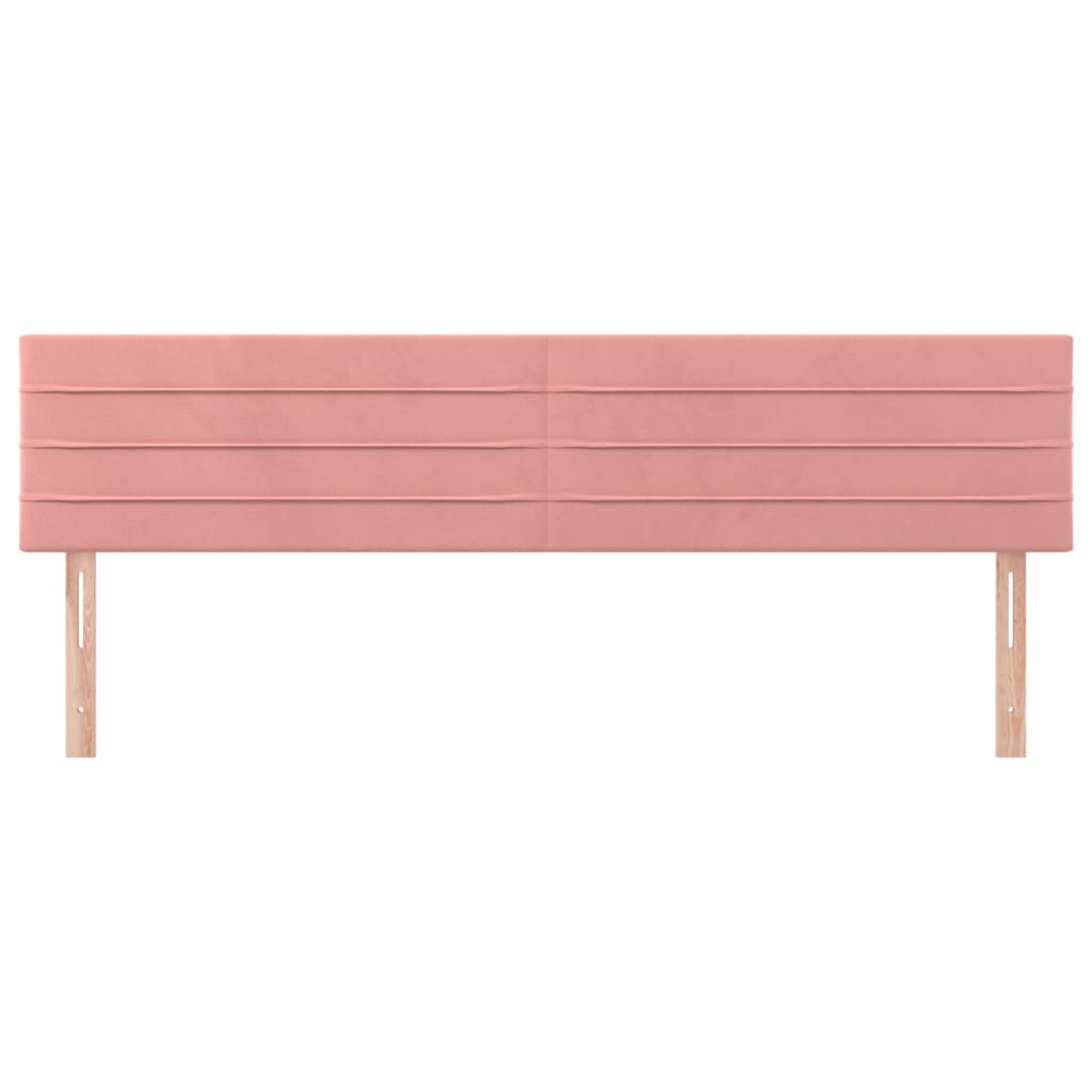 Têtes de lit 2 pcs Rose 80x5x78/88 cm Velours