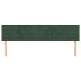 Têtes de lit 2 pcs Vert foncé 90x5x78/88 cm Velours