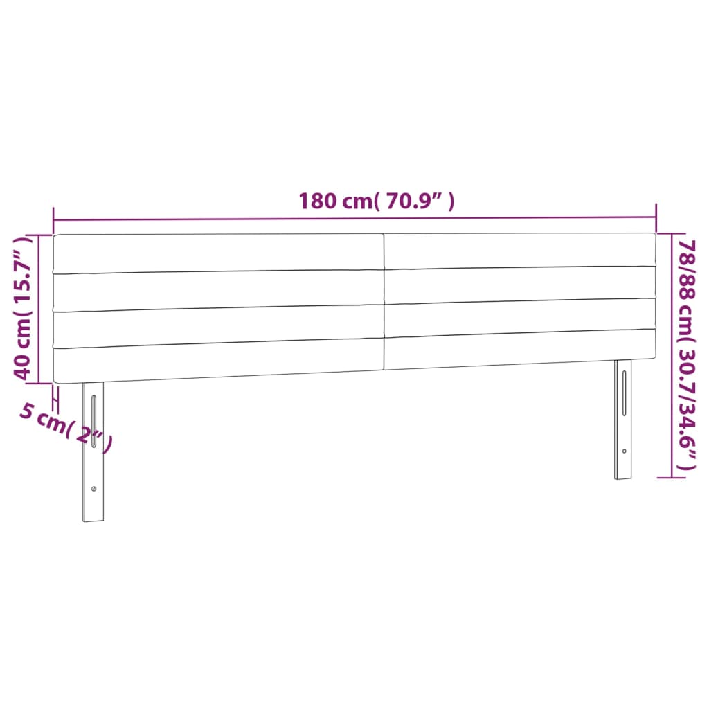 Têtes de lit 2 pcs Vert foncé 90x5x78/88 cm Velours