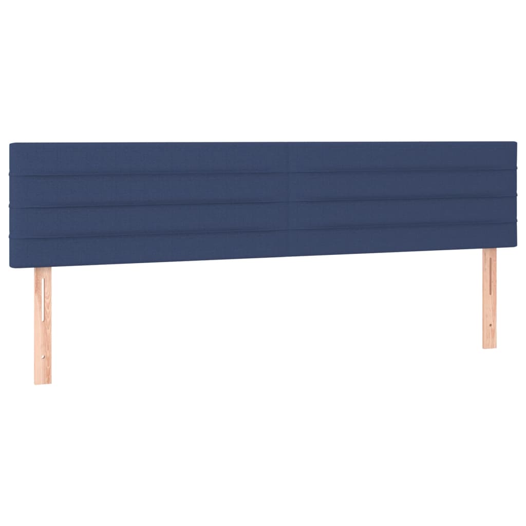 Têtes de lit 2 pcs Bleu 100x5x78/88 cm Tissu