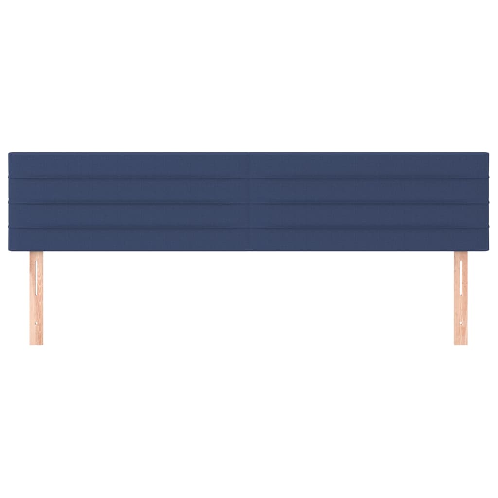 Têtes de lit 2 pcs Bleu 100x5x78/88 cm Tissu