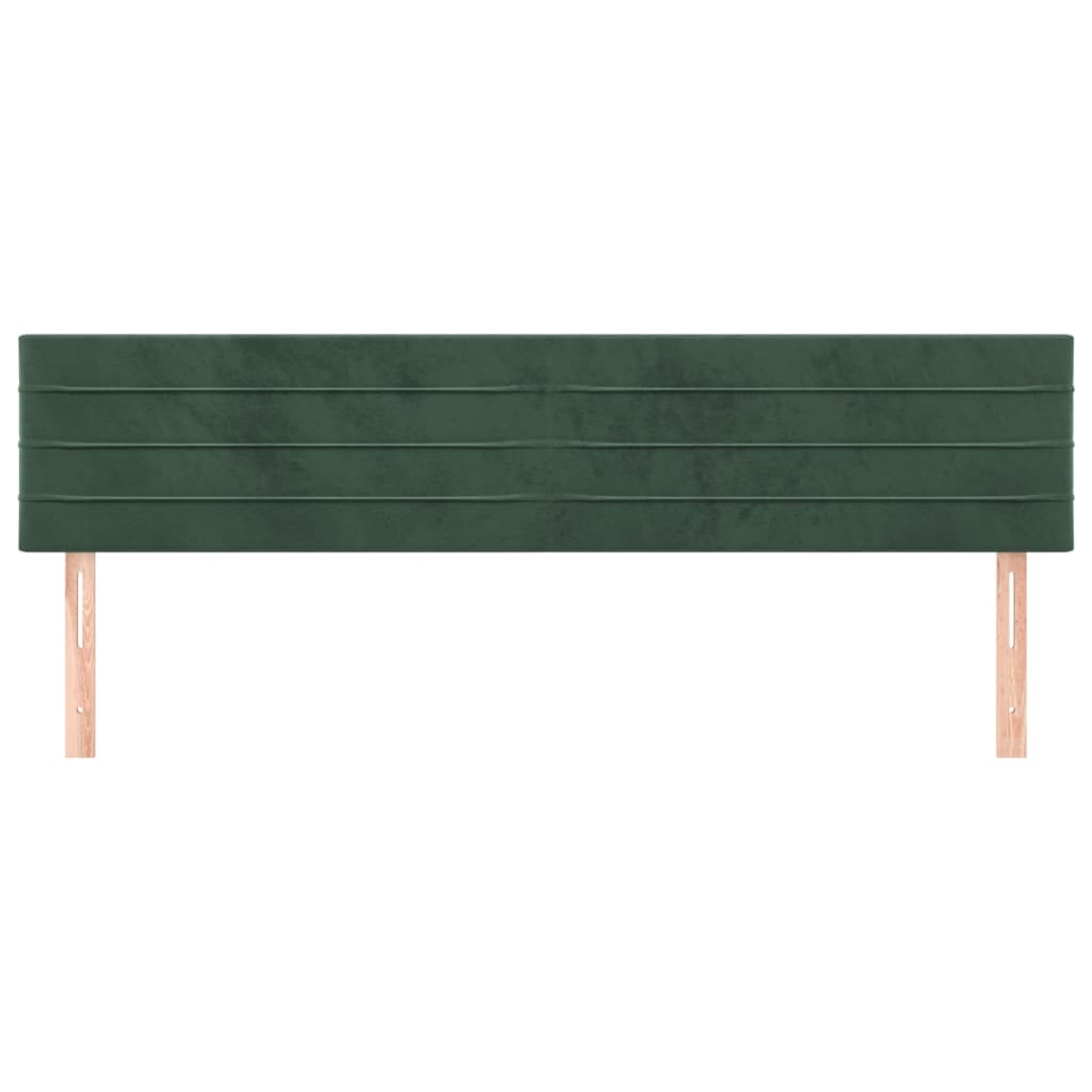 Têtes de lit 2 pcs Vert foncé 100x5x78/88 cm Velours