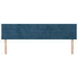 Têtes de lit 2 pcs Bleu foncé 100x5x78/88 cm Velours