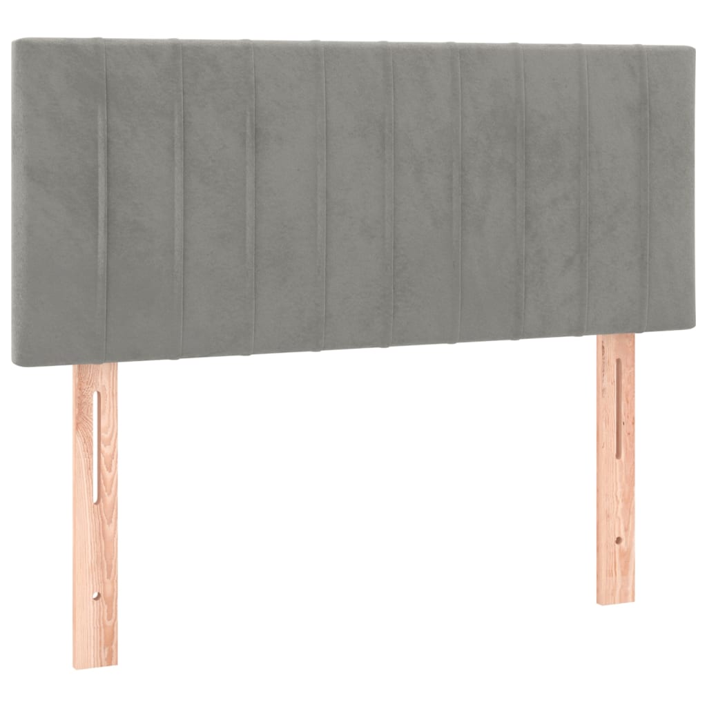 Tête de lit Gris clair 80x5x78/88 cm Velours