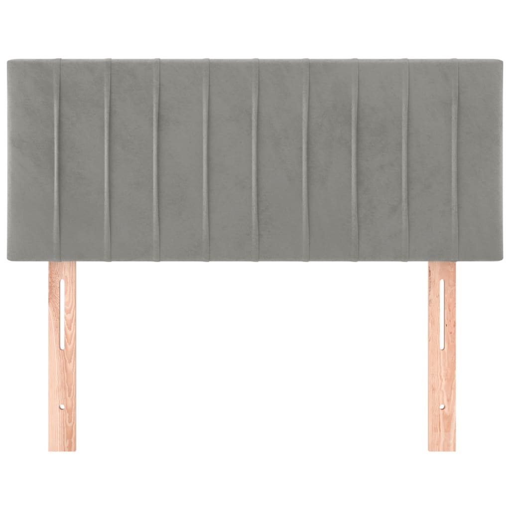 Tête de lit Gris clair 80x5x78/88 cm Velours