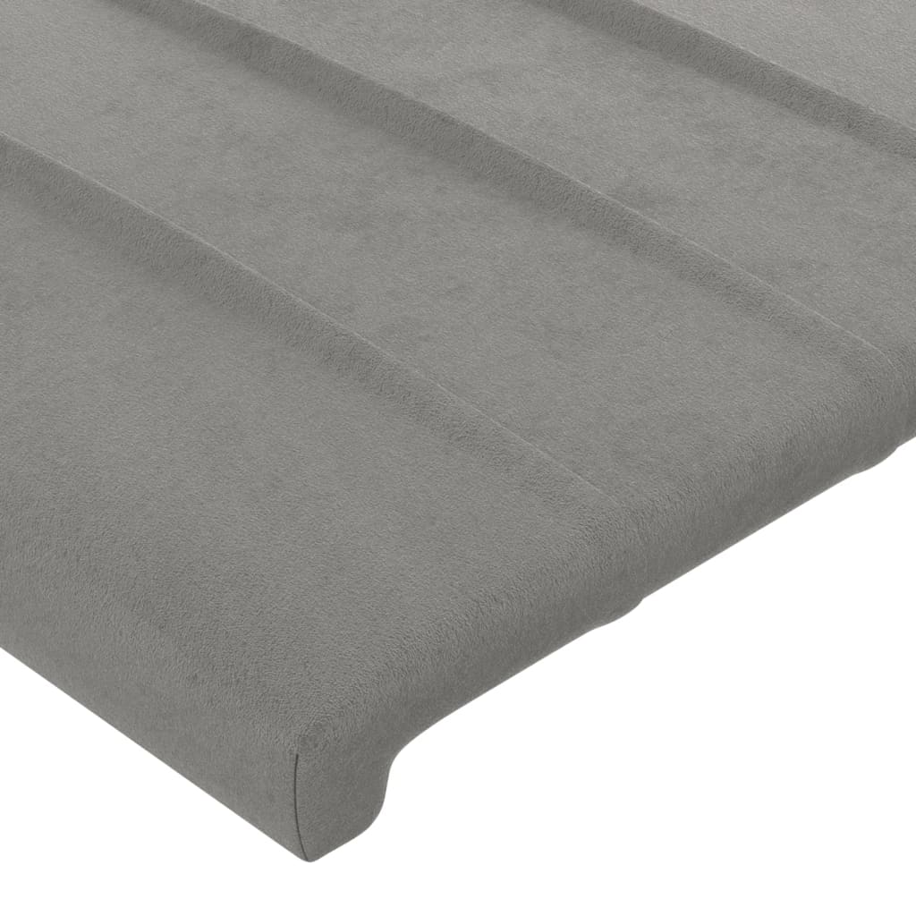 Tête de lit Gris clair 90x5x78/88 cm Velours