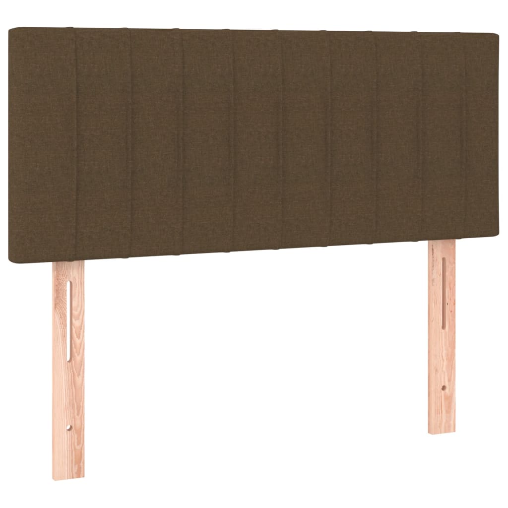 Tête de lit Marron Foncé 100x5x78/88 cm Tissu