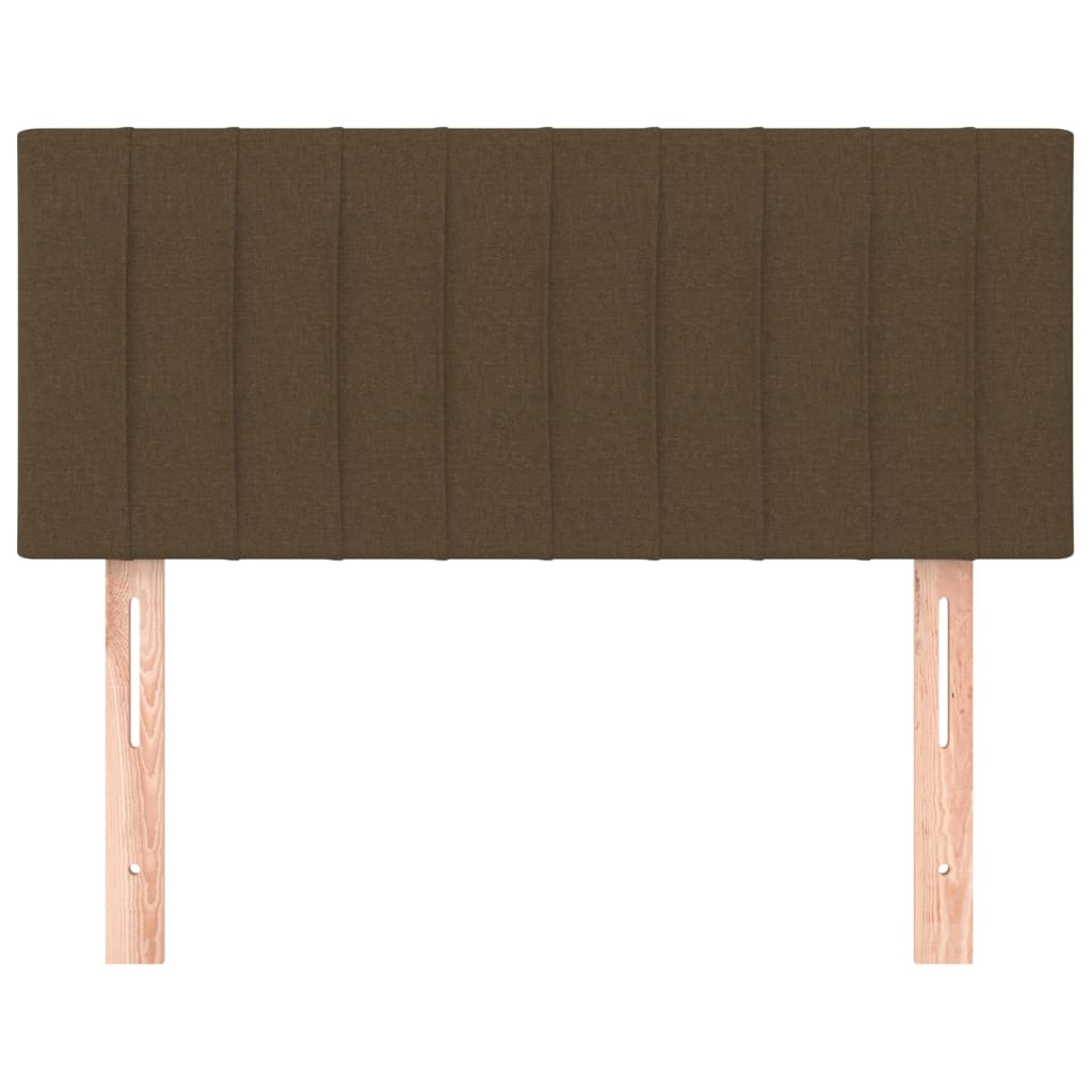 Tête de lit Marron Foncé 100x5x78/88 cm Tissu