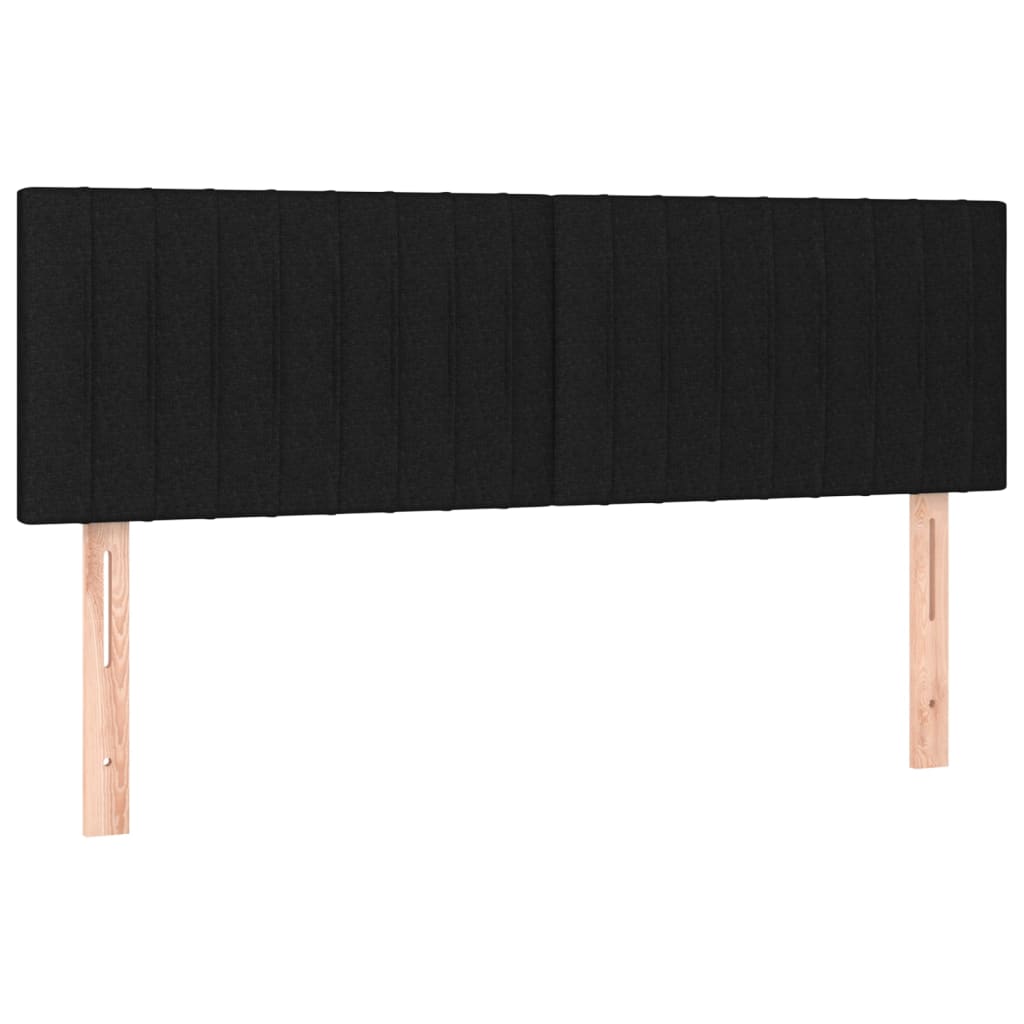 Têtes de lit 2 pcs Noir 72x5x78/88 cm Tissu