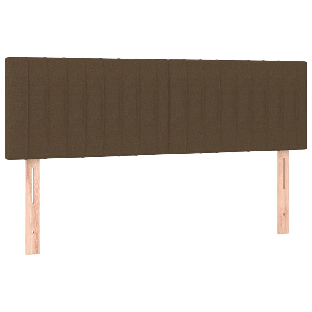 Têtes de lit 2 pcs Marron foncé 72x5x78/88 cm Tissu