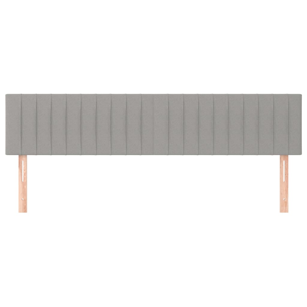 Têtes de lit 2 pcs Gris clair 80x5x78/88 cm Tissu