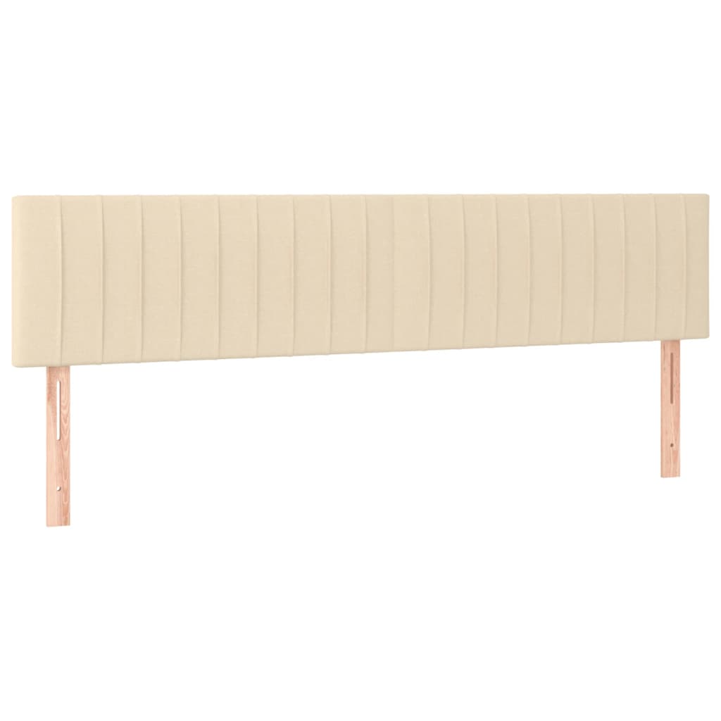 Têtes de lit 2 pcs Crème 80x5x78/88 cm Tissu