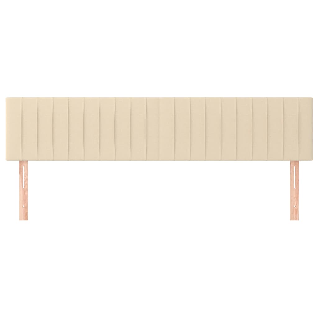 Têtes de lit 2 pcs Crème 80x5x78/88 cm Tissu