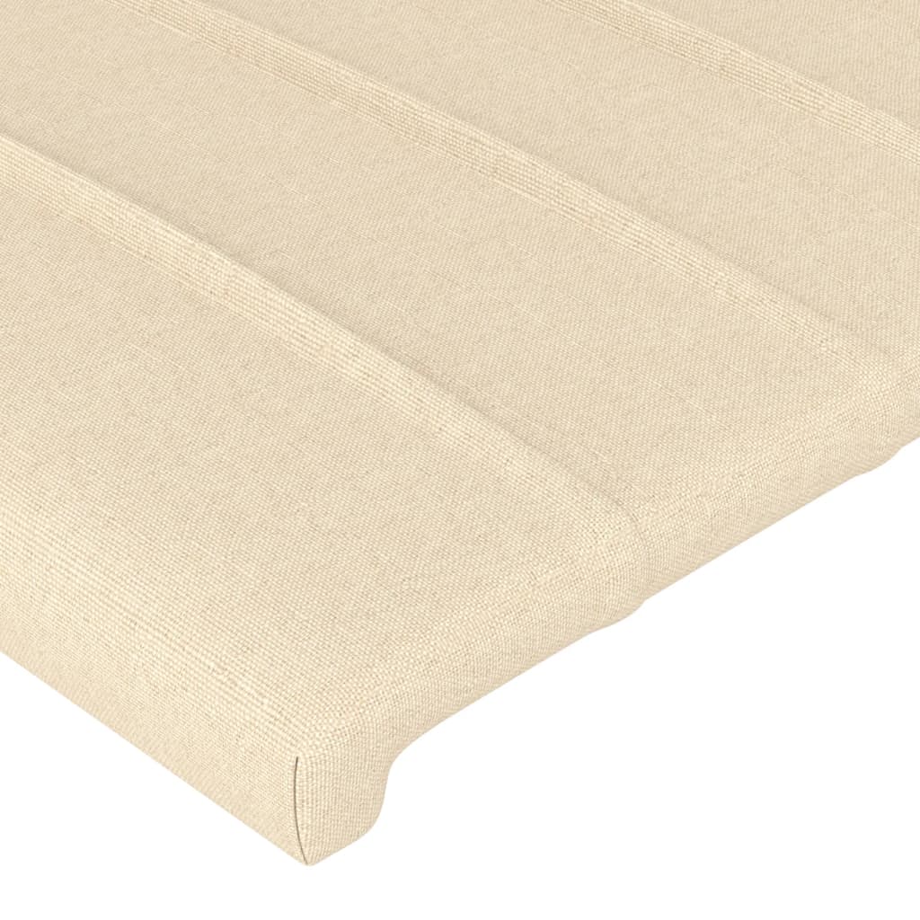 Têtes de lit 2 pcs Crème 80x5x78/88 cm Tissu