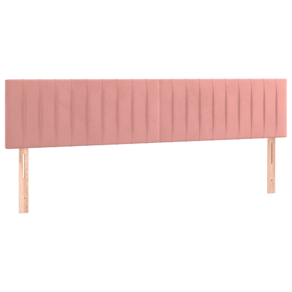 Têtes de lit 2 pcs Rose 80x5x78/88 cm Velours