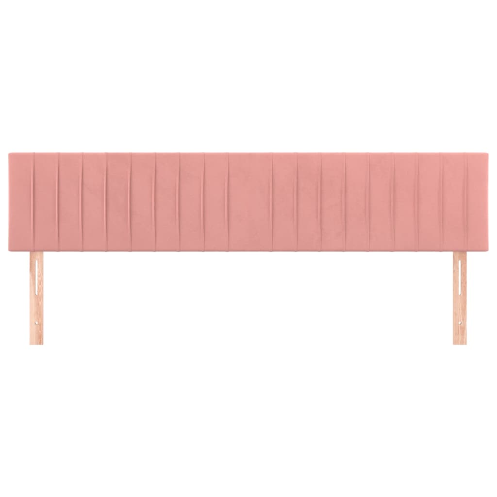 Têtes de lit 2 pcs Rose 80x5x78/88 cm Velours