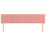 Têtes de lit 2 pcs Rose 80x5x78/88 cm Velours