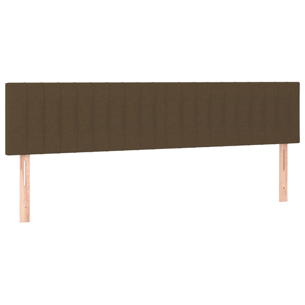 Têtes de lit 2 pcs Marron Foncé 90x5x78/88 cm Tissu