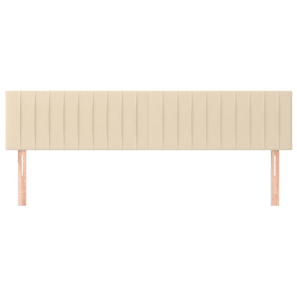 Têtes de lit 2 pcs Crème 90x5x78/88 cm Tissu