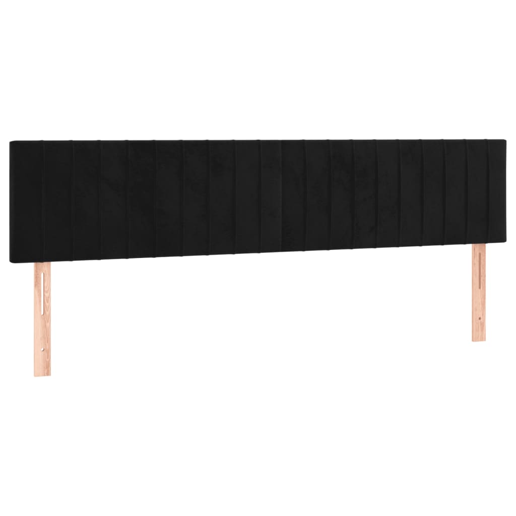 Têtes de lit 2 pcs Noir 90x5x78/88 cm Velours