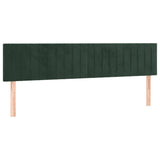 Têtes de lit 2 pcs Vert foncé 90x5x78/88 cm Velours