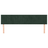 Têtes de lit 2 pcs Vert foncé 90x5x78/88 cm Velours