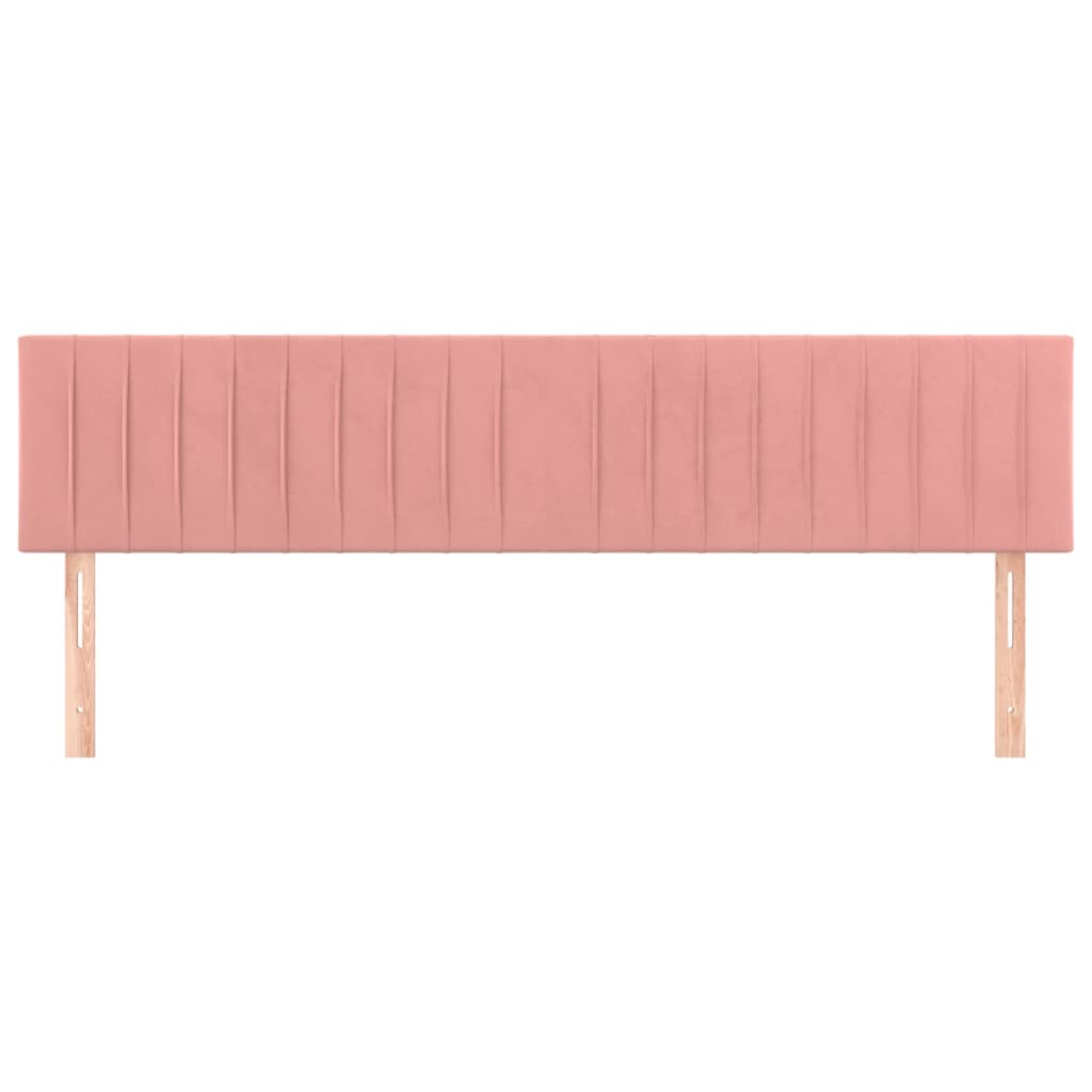 Têtes de lit 2 pcs Rose 90x5x78/88 cm Velours