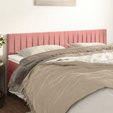 Têtes de lit 2 pcs Rose 90x5x78/88 cm Velours