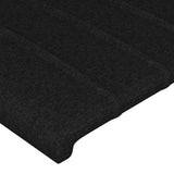 Têtes de lit 2 pcs Noir 100x5x78/88 cm Tissu