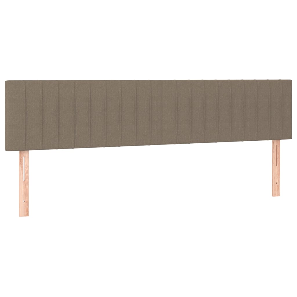 Têtes de lit 2 pcs Taupe 100x5x78/88 cm Tissu