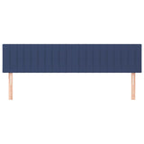 Têtes de lit 2 pcs Bleu 100x5x78/88 cm Tissu