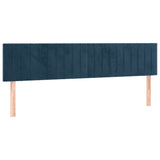 Têtes de lit 2 pcs Bleu foncé 100x5x78/88 cm Velours