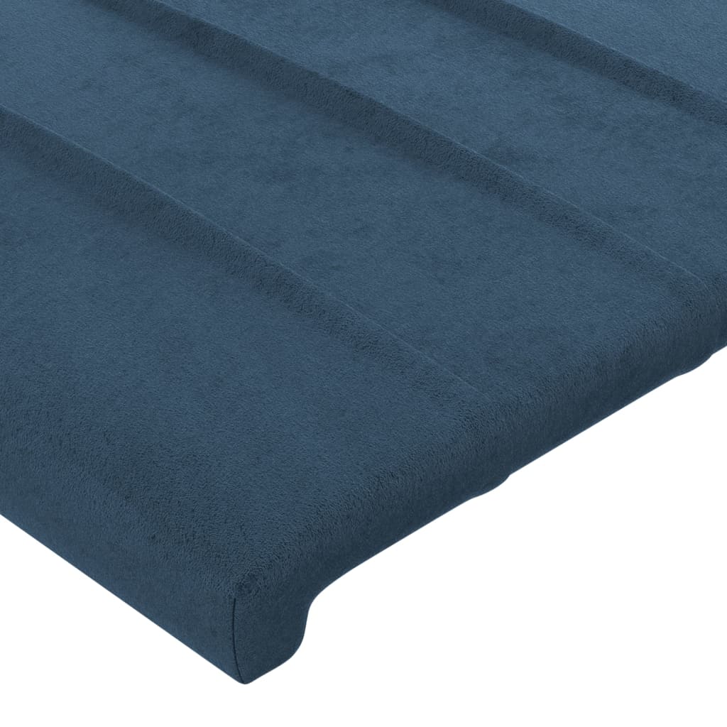 Têtes de lit 2 pcs Bleu foncé 100x5x78/88 cm Velours