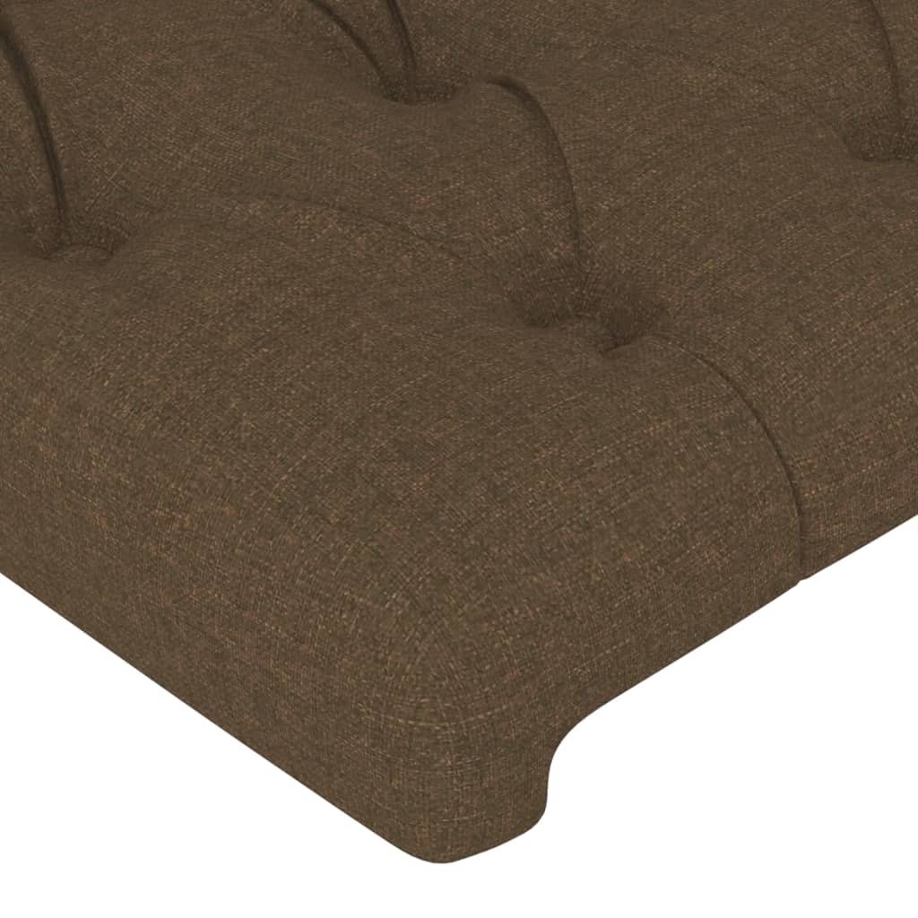 Tête de lit Marron Foncé 100x7x78/88 cm Tissu