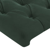 Tête de lit Vert foncé 100x7x78/88 cm Velours