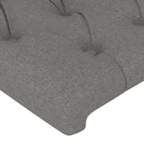 Têtes de lit 2 pcs Gris foncé 72x7x78/88 cm Tissu