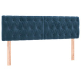 Têtes de lit 2 pcs Bleu foncé 72x7x78/88 cm Velours