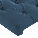 Têtes de lit 2 pcs Bleu foncé 72x7x78/88 cm Velours